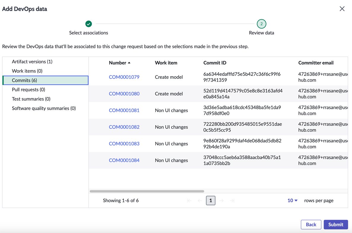 Étape Examiner les données DevOps