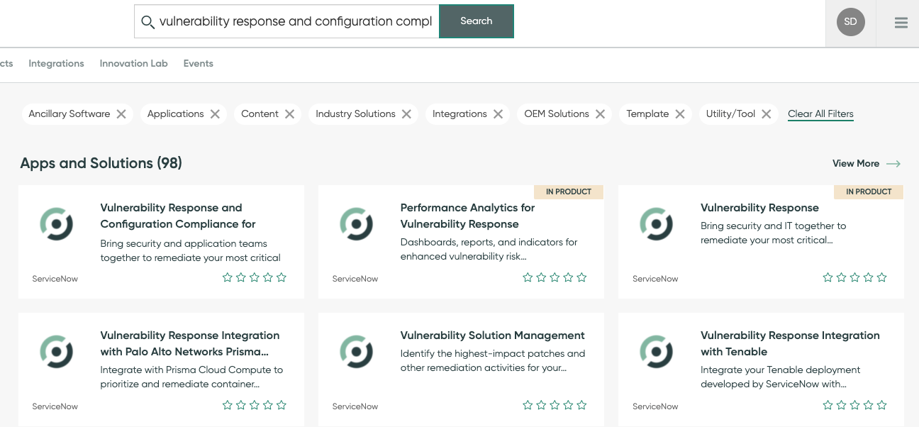 Bloco Resposta a vulnerabilidades e Conformidade de configuração para contêineres
