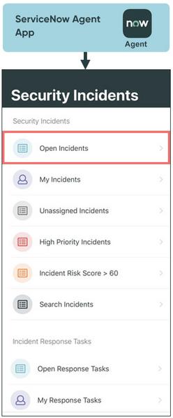 Applet Incidentes em aberto realçado.