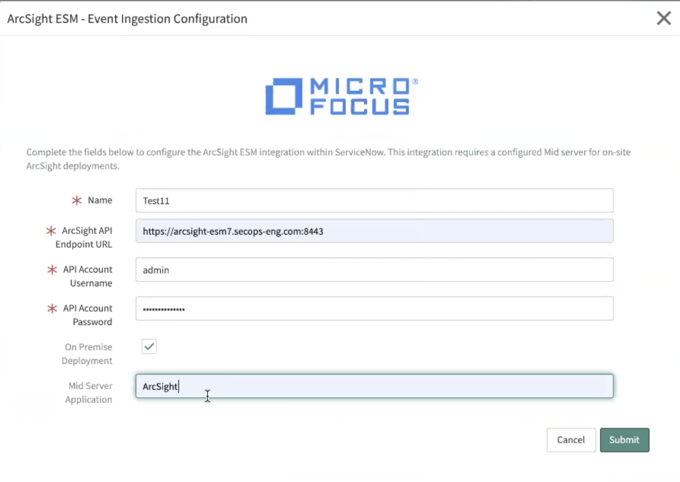ArcSight ESM: Configuração