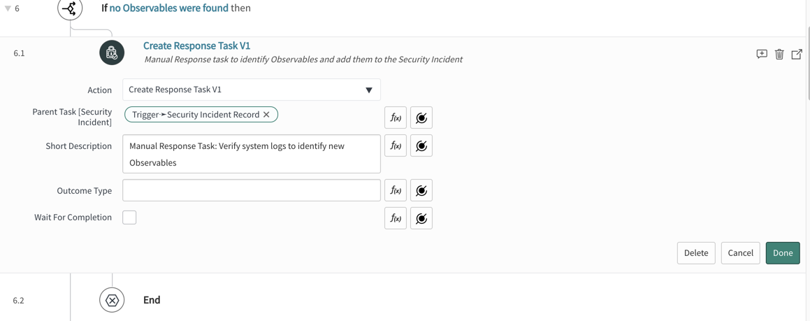Playbook de login com falha: Etapa 6