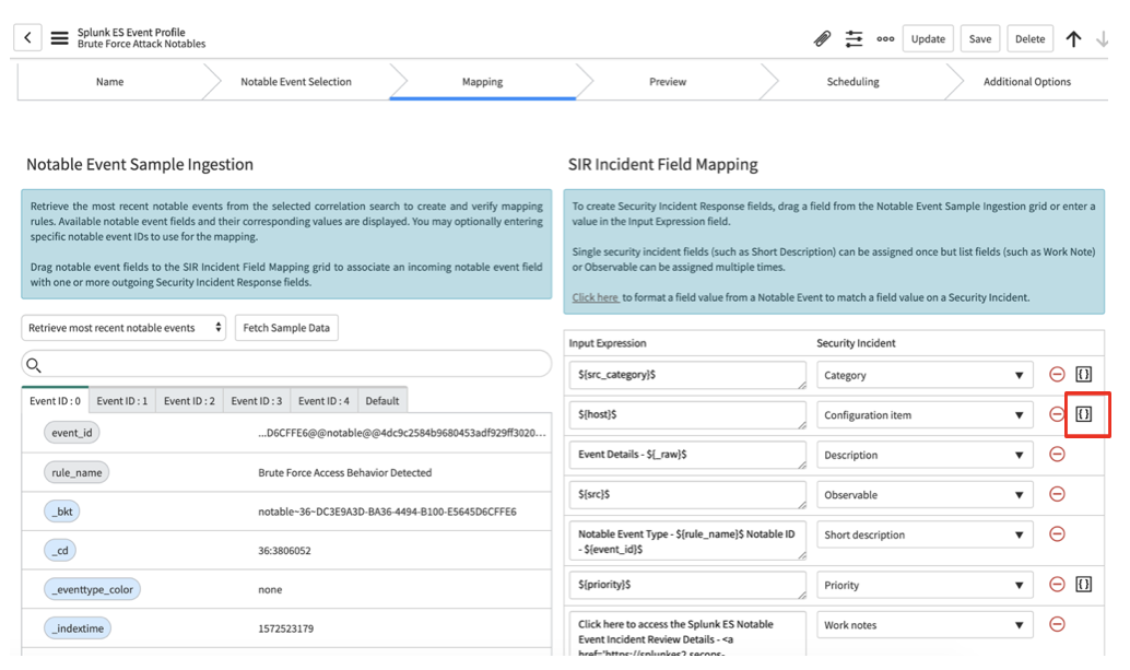 Link do editor de script