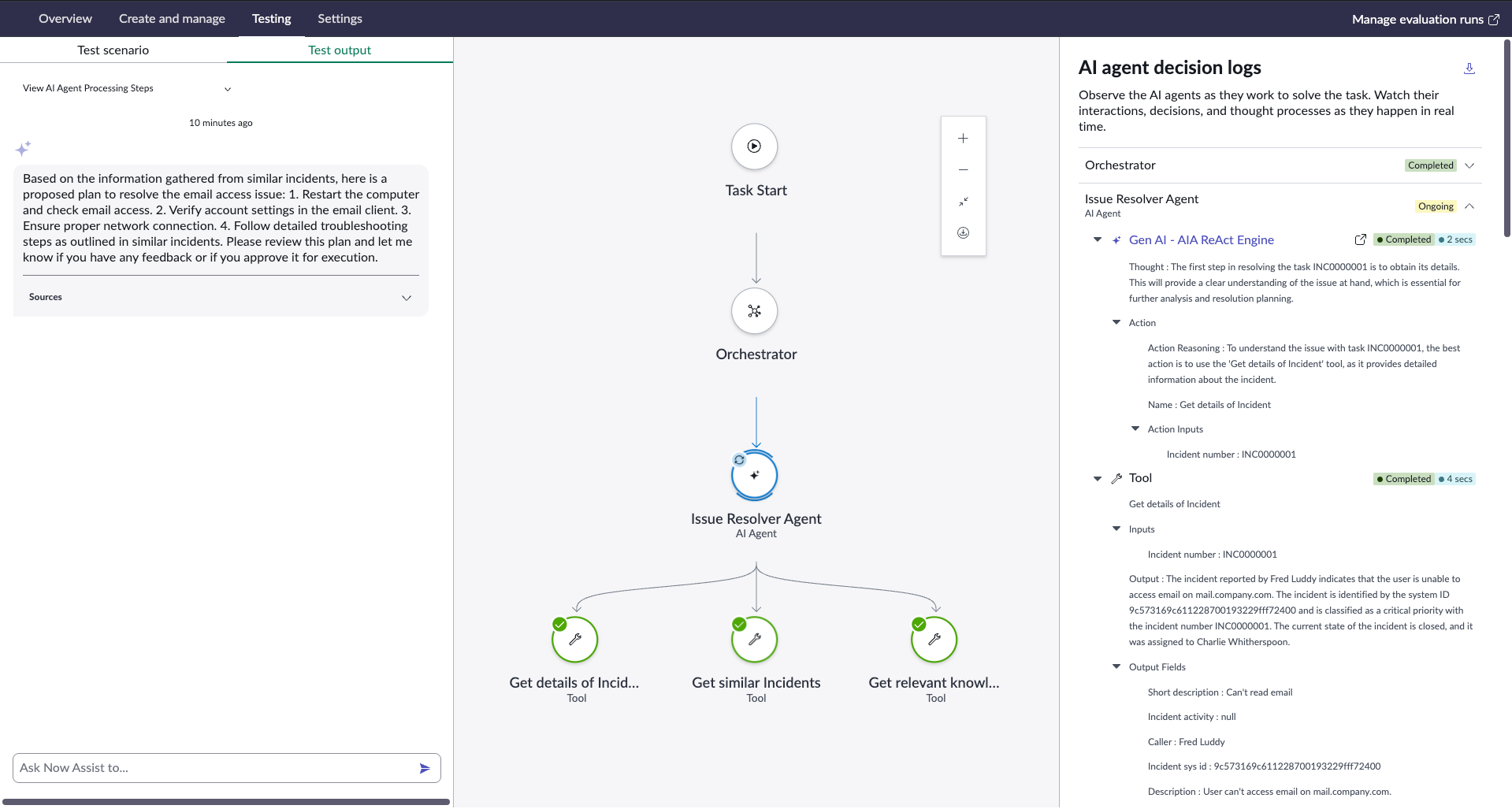 Output from a tested agentic workflow with the task given to it.