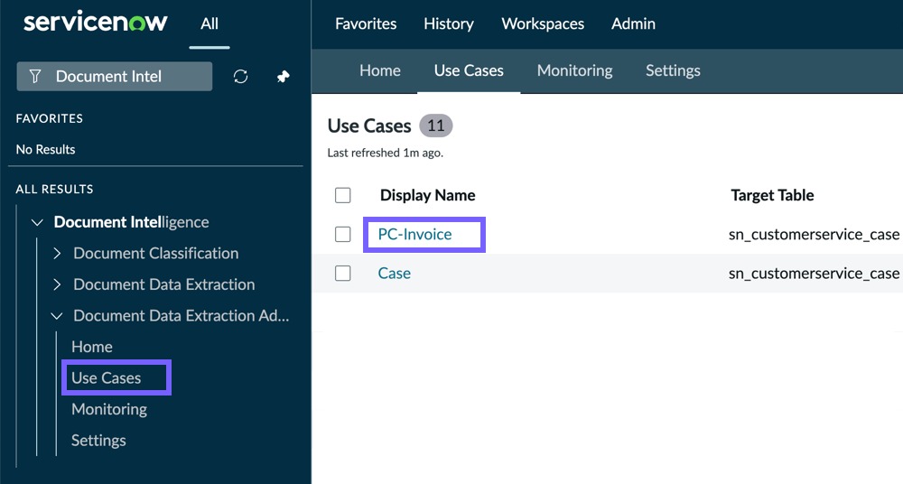 List of data extraction use cases.