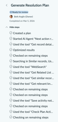 Processing messages in the AI Workflows panel
