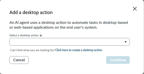 Fügen Sie webbasierte Desktop-Aktionen hinzu