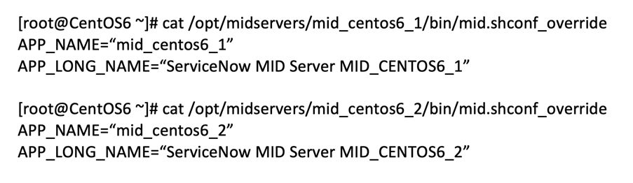Mehrere MID-Server werden als nicht-Roots benannt.