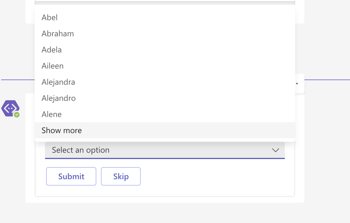 Suche nach einem Auswahlfeld in Microsoft Teams