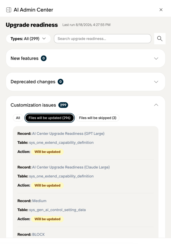 Plan an instance upgrade