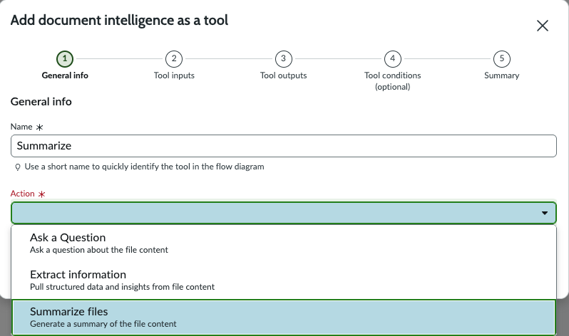 Add document intelligence form