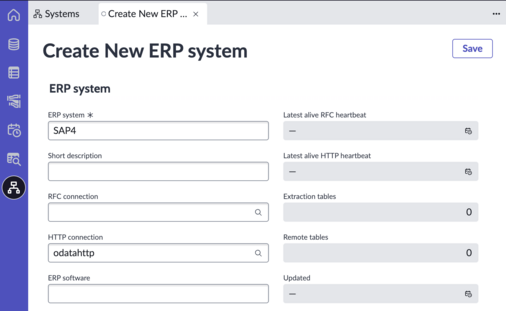 new ERP system form.