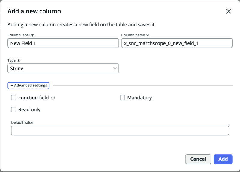 Add new column.