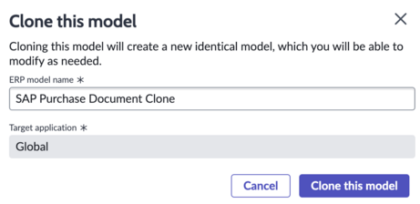 Clone this model modal.