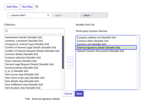 Add external signer widget