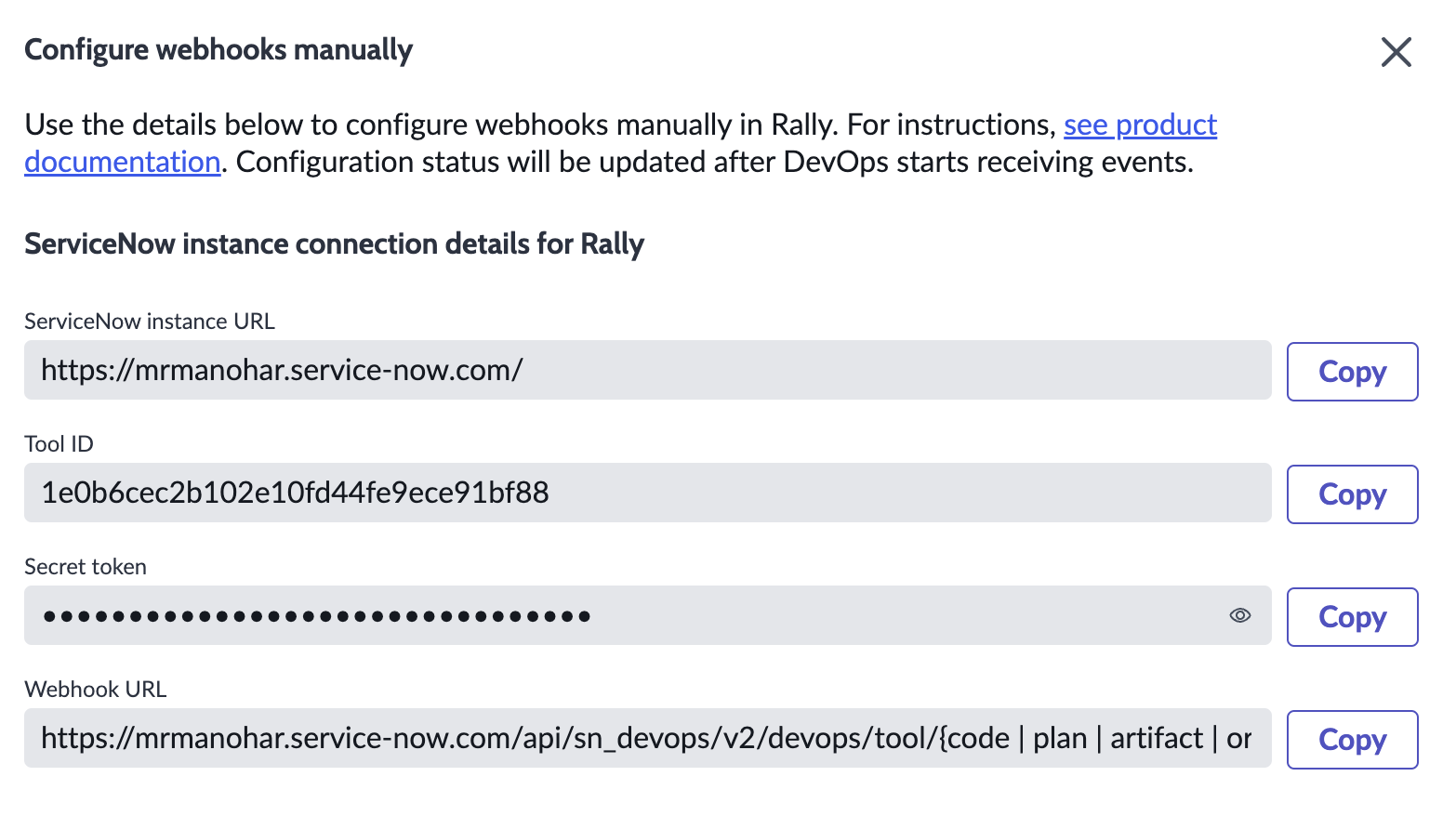 Configure webhooks for Rally