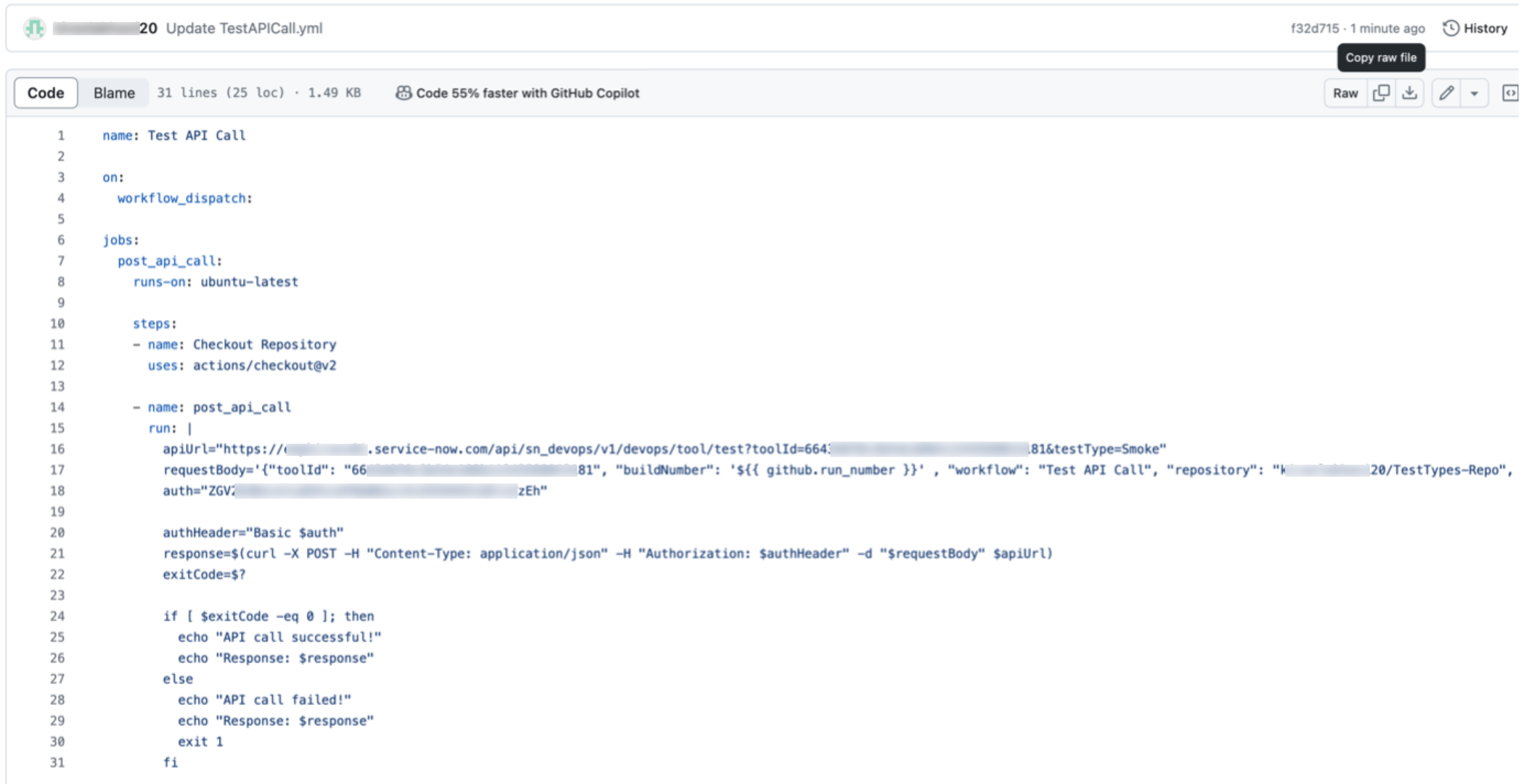 Sample GitHub pipeline configuration for other functional tests.