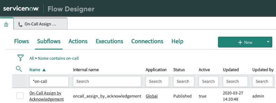 Subflow designer