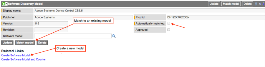 SAM match model