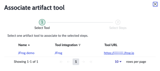 Select JFrog tool.