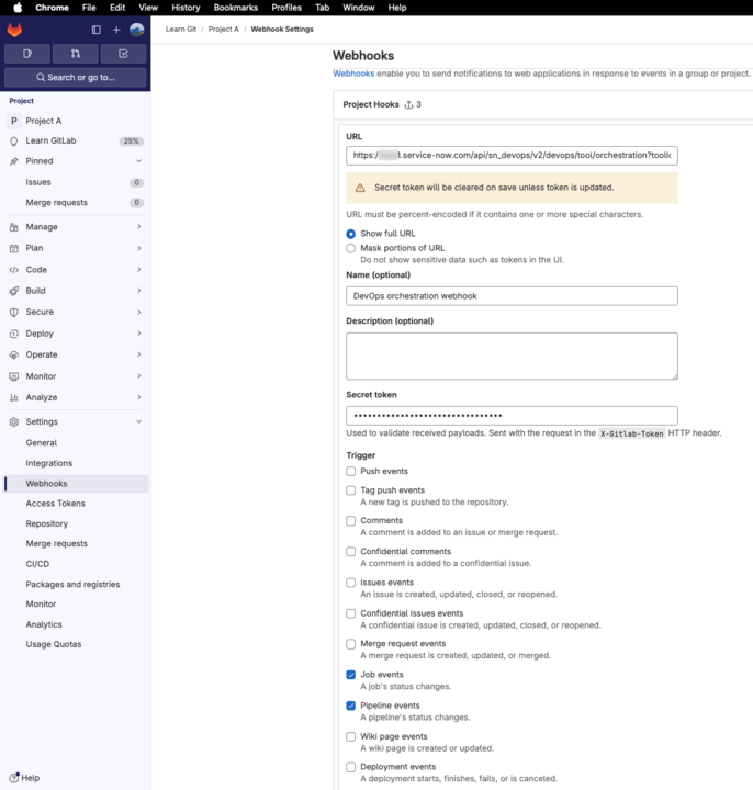 GitLab Job events.