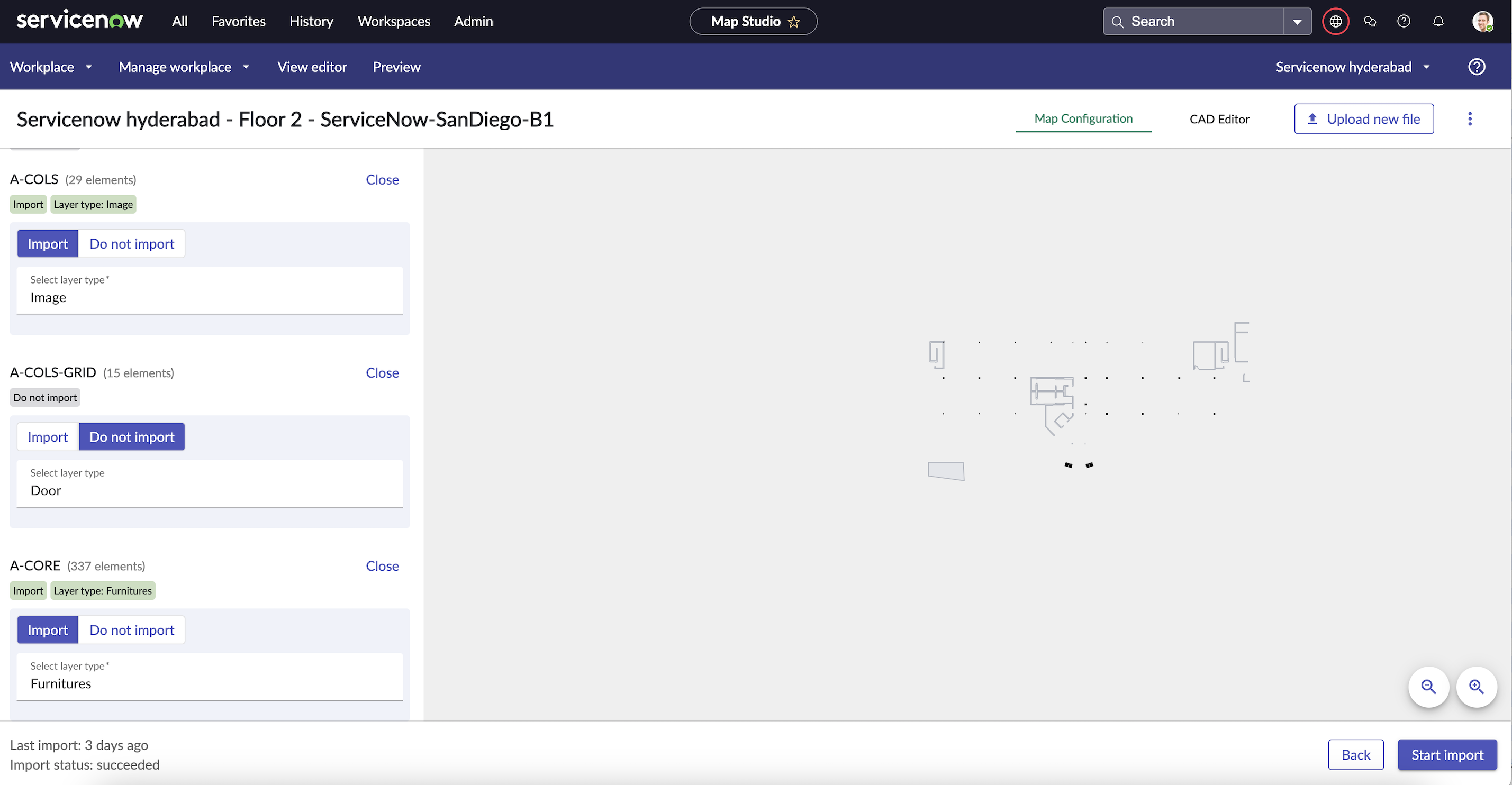 マッププレビューに表示されている選択したレイヤータイプ。