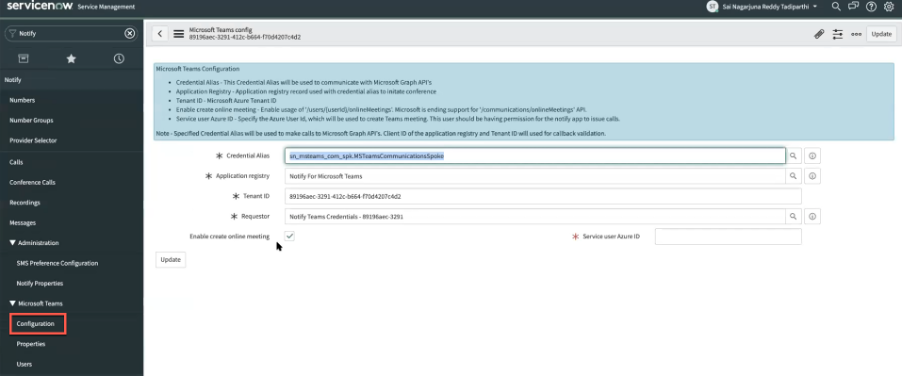 Microsoft Teams の通知の構成