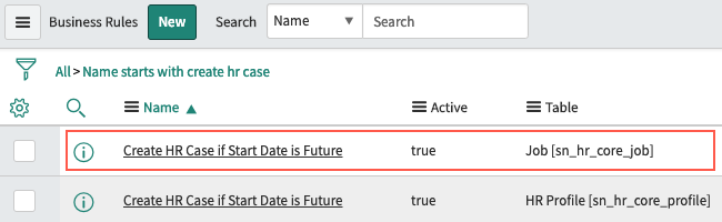 subject_person_job フィールドに関連付けられたビジネスルール。