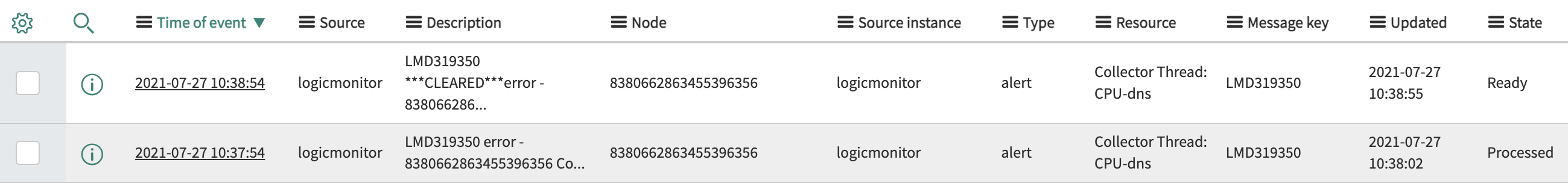 Nom de l’instance de connecteur correspondant au nom de l’instance source