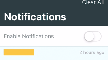 Indicateur Activer les notifications