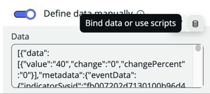 Bind data option for the Data field.