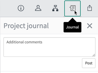 Project Journal sidebar open