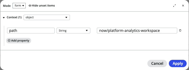 Setting the value of the Context.