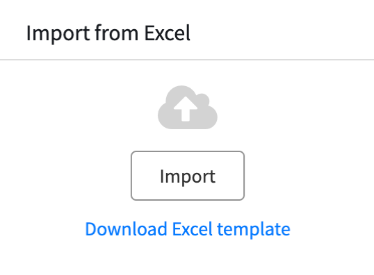 Import questionnaire template widget.