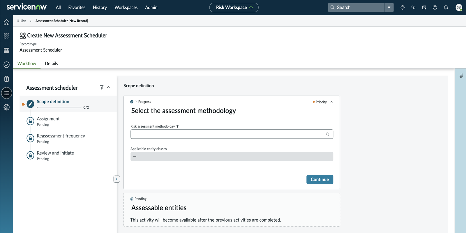 Assement scheduler.