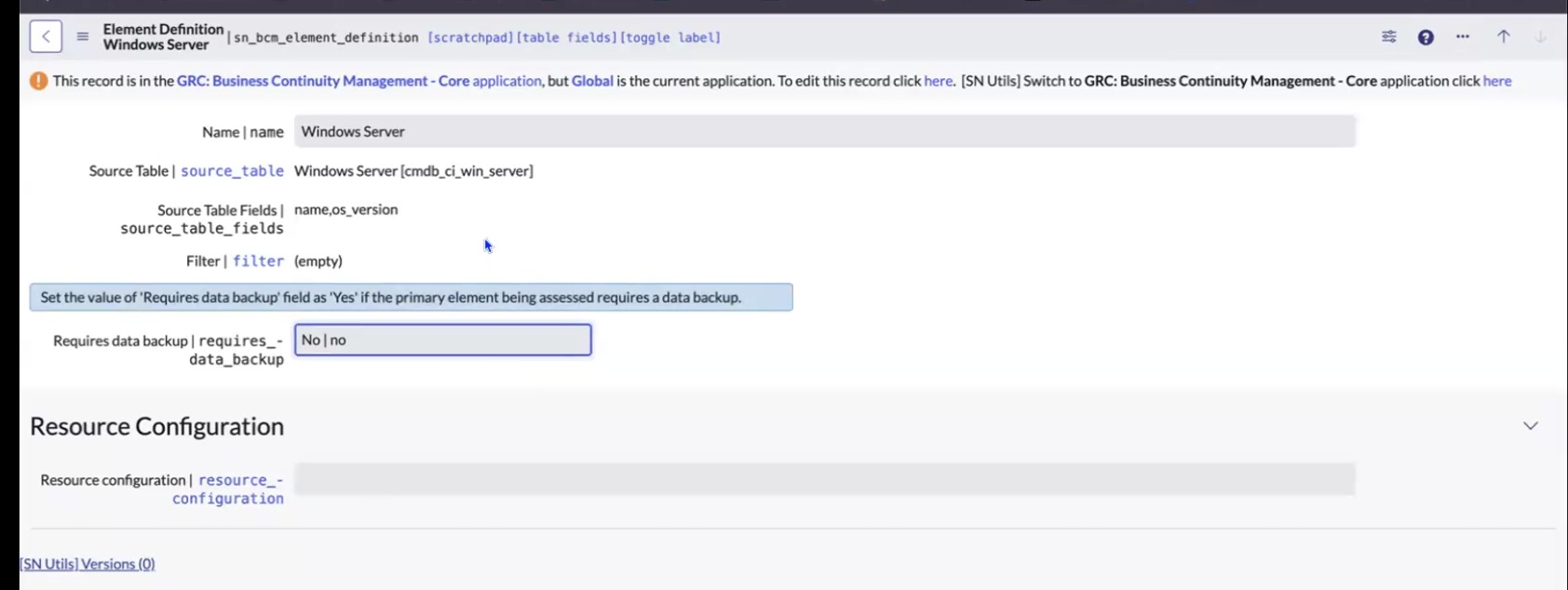 Windows server element definition.