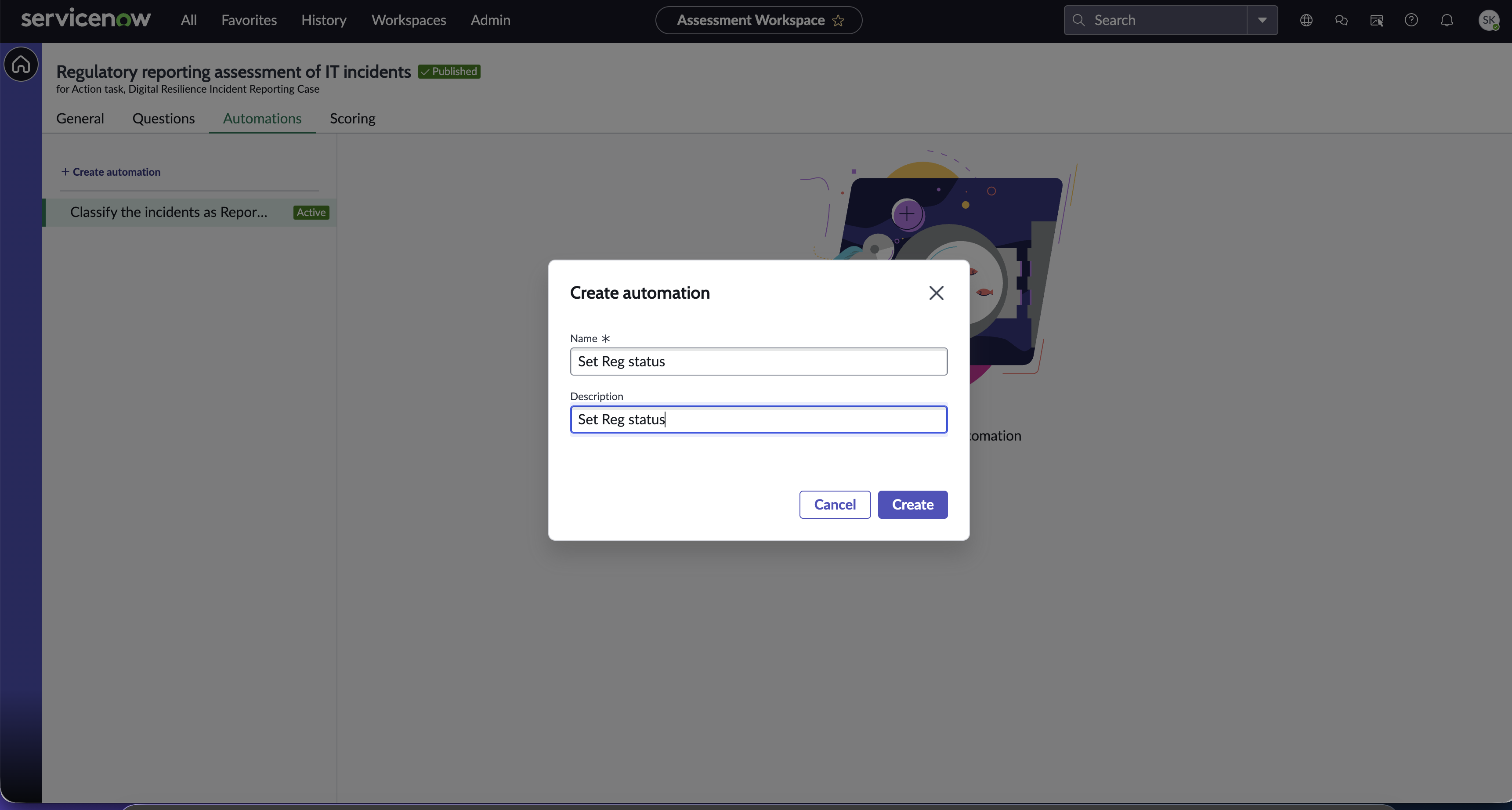 Example showing how to create automations.