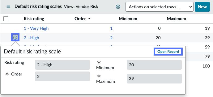 Open a Risk record.