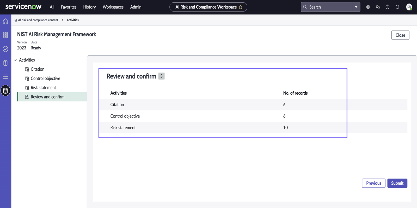 Selected citations, control objectives, and risk statements.