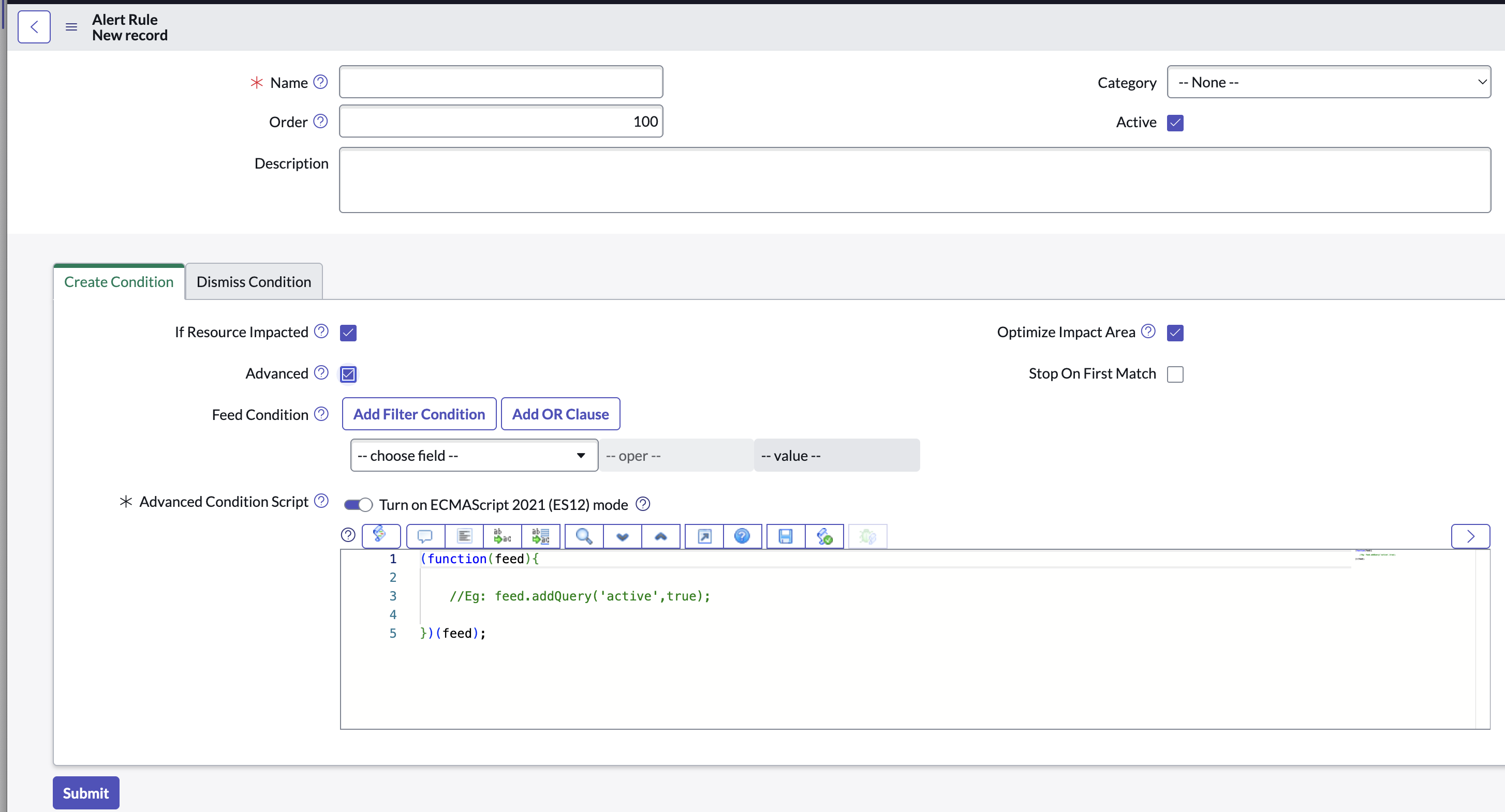 Condition script.