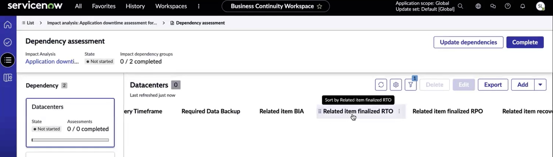 Related item finalized RTO.