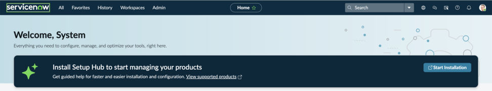 Image showing the button for installation of Now Assist for Setup store app
