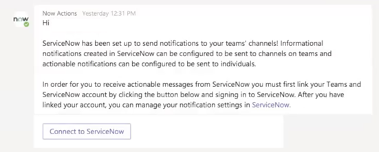 An authentication message displayed in Teams.