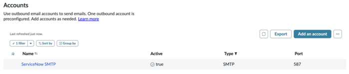 Image showing outbound accounts