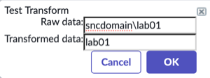 Transformed data field