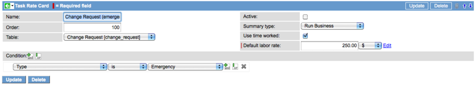 Cost Demo Change Request