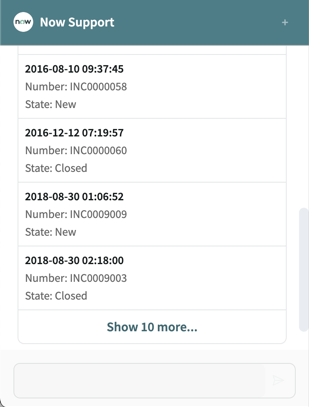 Table dans une fenêtre de messagerie instantanée qui affiche les jours fériés de l’entreprise 2020 par jour férié et par date.