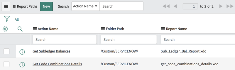 Folder paths in the BI Report Paths module