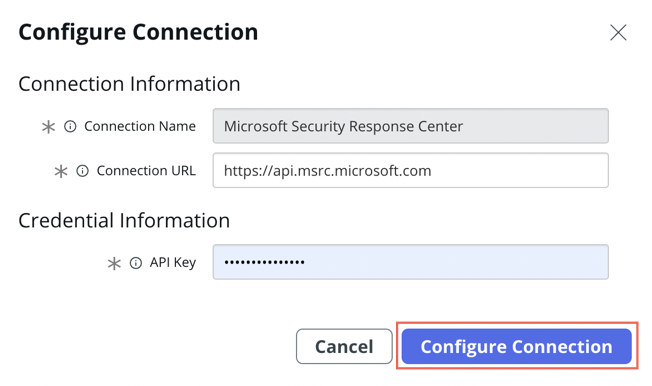 Connection form.