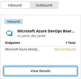 Microsoft Azure Devops Board spoke inbound connection for external triggers.