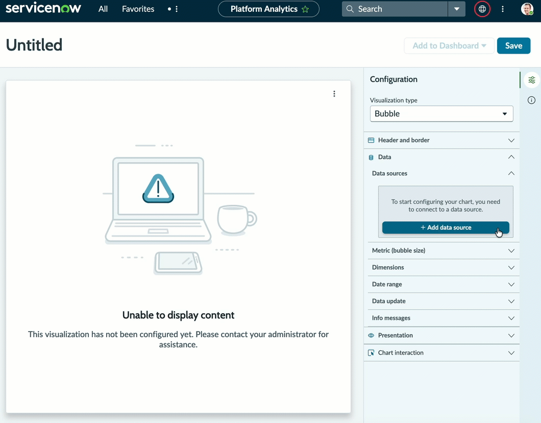 Animation showing selection of data source, application of filter and result